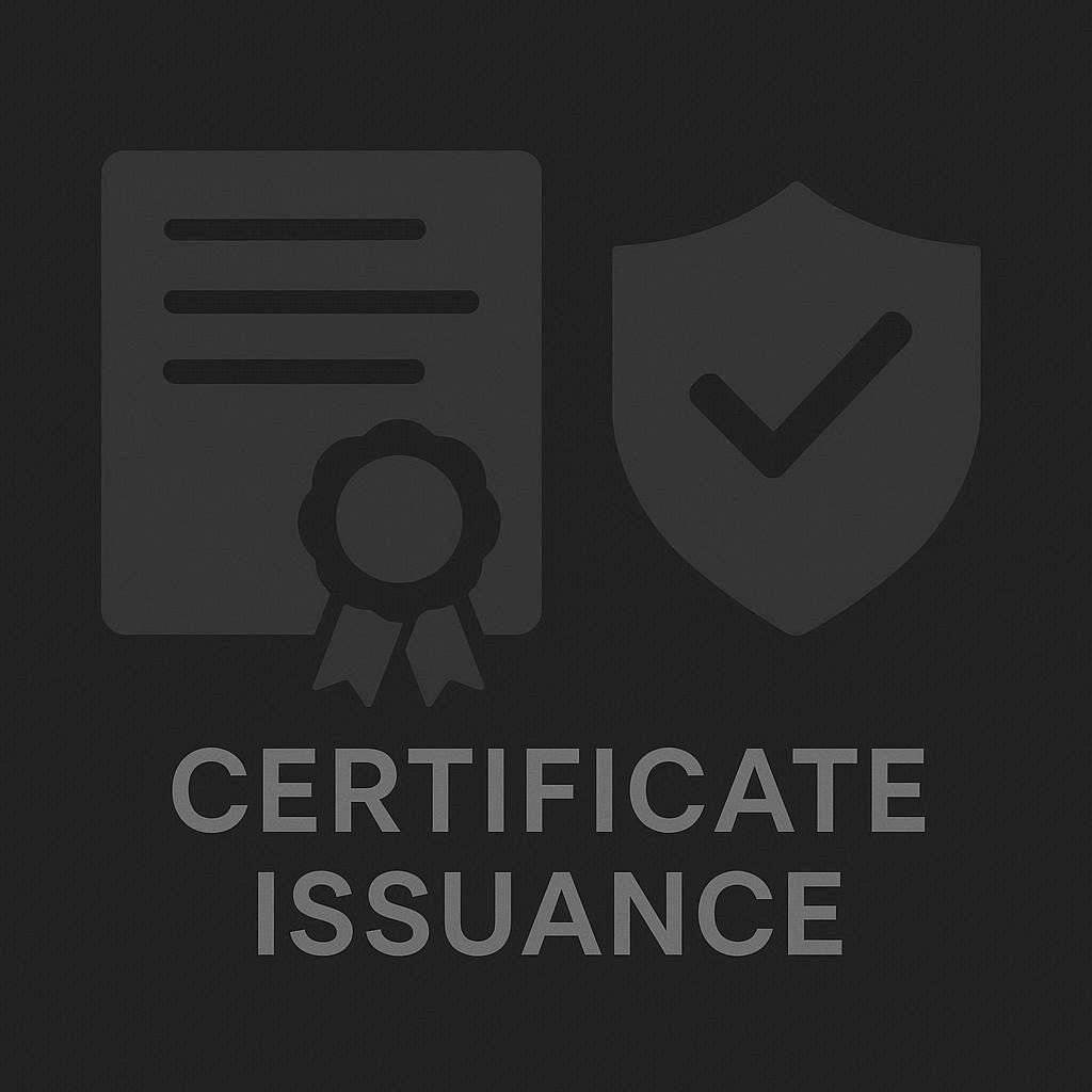 Certification Issuance​ Certification Issuance​